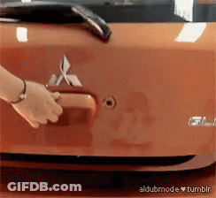 Person Opening Mitsubishi Car Door GIF