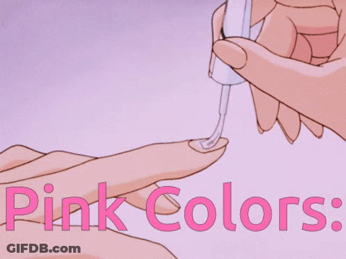 Person Painting Nails With Pink GIF