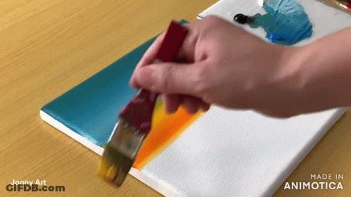 Person Painting On Canvas Made In Animatica GIF