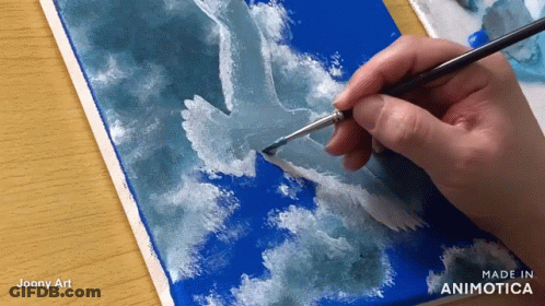 Person Painting With Brush Made In Animatica GIF