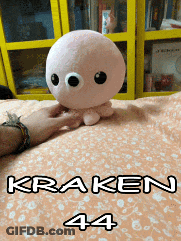 Person Petting Stuffed Octopus Kraken 44 GIF