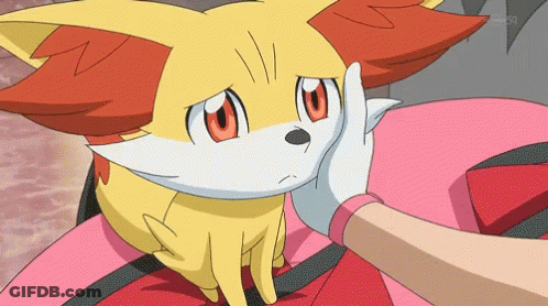 Person Petting Yellow And Red Fox With Red Eyes GIF