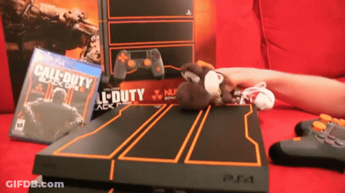Person Playing Call Of Duty Black Ops 4 On PS4 GIF