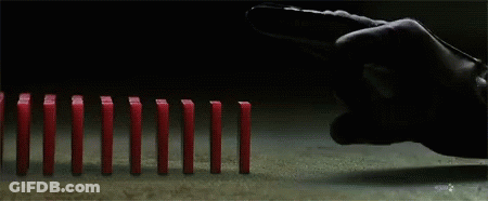 Person Playing Dominoes With Finger GIF