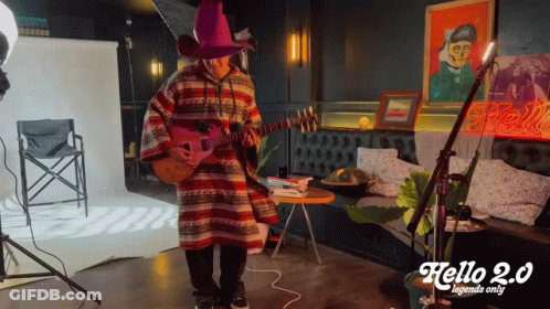Person Playing Guitar Hello 2.0 Legends GIF