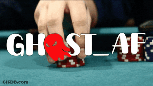 Person Playing Poker With Ghost AF GIF