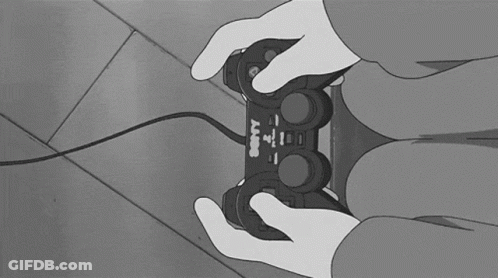 Person Playing Video Game With PlayStation Controller GIF