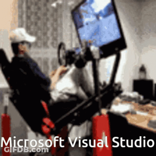Person Playing Video Game With Visual Studio GIF