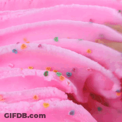 Person Playing With Pink Slime Hearts And Sprinkles GIF