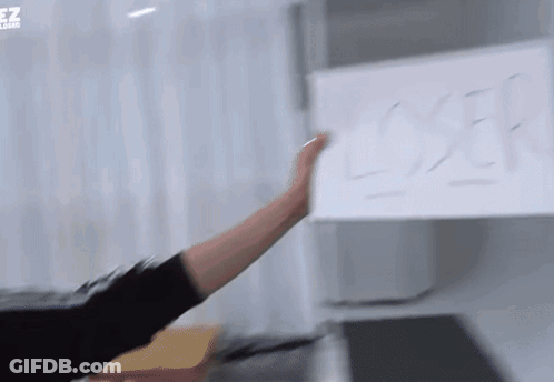 Person Pointing At Exit Sign GIF
