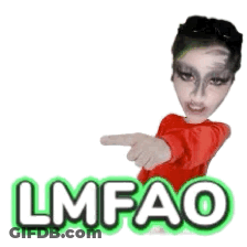 Person Pointing At Lmfao Sticker GIF