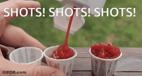 Person Pouring Cherry Sauce With Shots Shots Shots GIF
