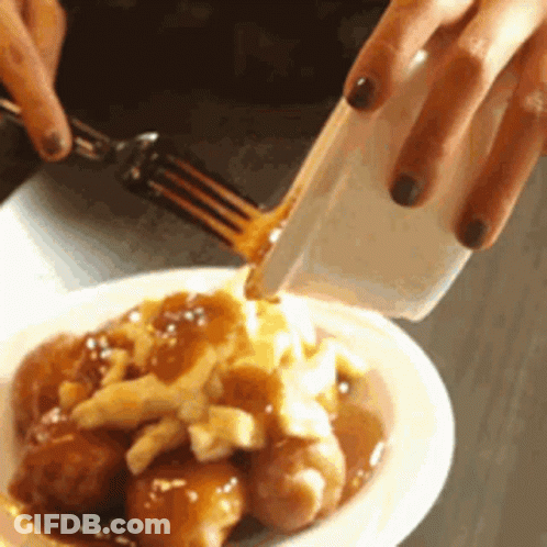 Person Pouring Gravy On Plate Of Food GIF