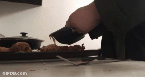 Person Pouring Into Pan GIF