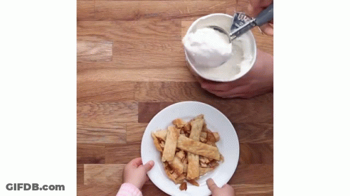 Person Pouring Sugar Into Bowl Next To Plate Of Food GIF