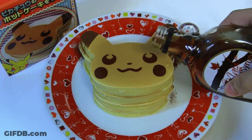 Person Pouring Syrup On Pancake GIF