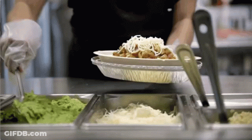 Person Preparing Buffet Plate GIF