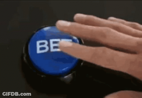 Person Pressing Blue Be Button GIF