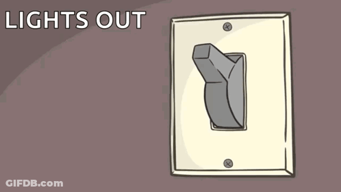 Person Pressing Light Switch With Lights Out GIF