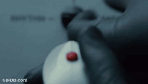 Person Pressing Red Button On White Mouse GIF