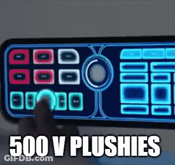 Person Pressing Remote Control 500V Plushies GIF