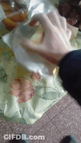 Person Putting Something In A Plastic Bag GIF