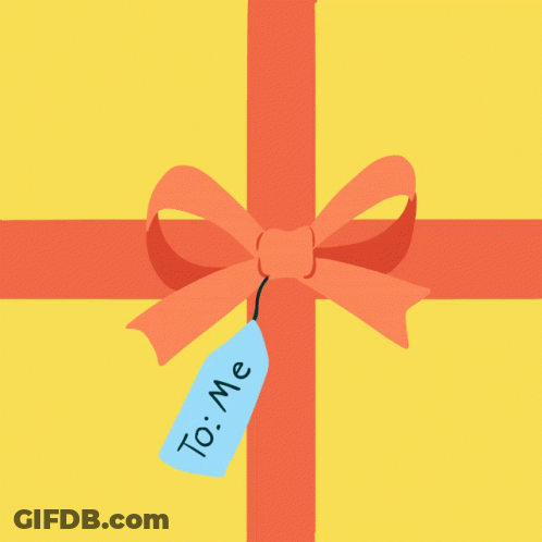 Person Putting Tag On Gift GIF