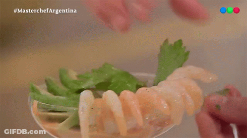 Person Putting Vegetables On Plate #MasterChefArgentina GIF