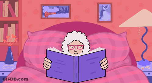 Person Reading Book With Glasses GIF
