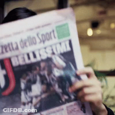 Person Reading Newspaper Della Dello Sport Bellissimi GIF
