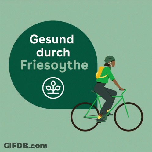 Person Riding Bike Saying Gesund Durch Friesoythe GIF