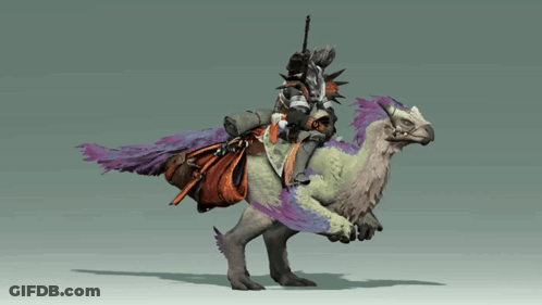 Person Riding Bird GIF