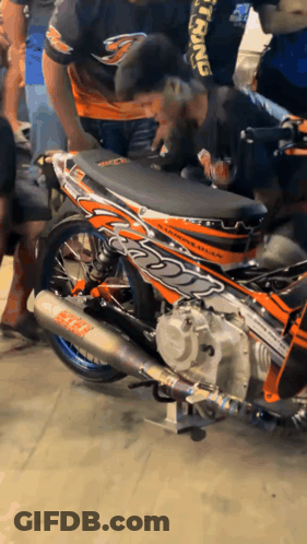 Person Riding Dirt Bike In Desert GIF