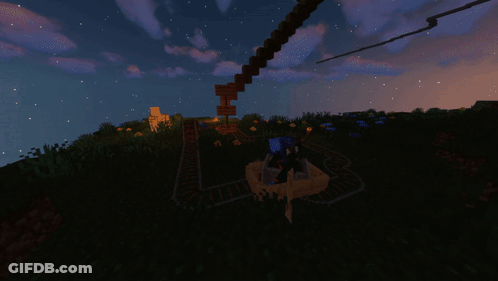 Person Riding Ferris Wheel In The Dark GIF