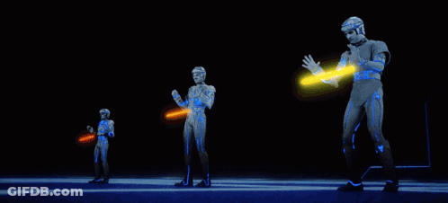 Person Riding Futuristic Vehicle GIF