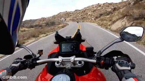 Person Riding Motorcycle At 61 MPH GIF