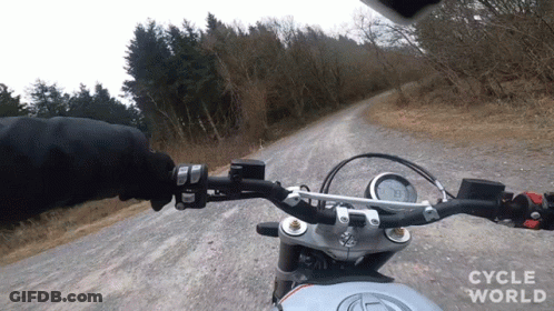 Person Riding Motorcycle On Dirt Road Cycle World GIF
