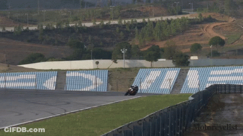 Person Riding Motorcycle On Track Saying Motorcyclist GIF