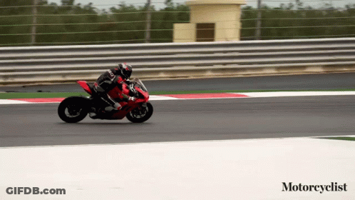 Person Riding Motorcycle On Track Saying Motorcyclist GIF