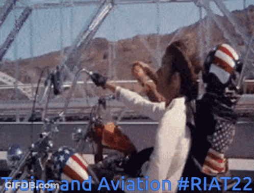 Person Riding Motorcycle Trains And Aviation #Riat22 GIF