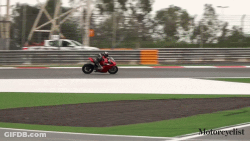 Person Riding Red Motorcycle Saying Motorcyclist GIF