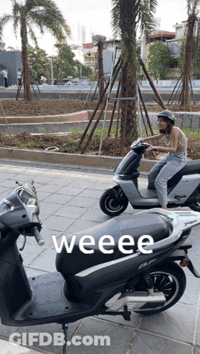 Person Riding Scooter Weeeee GIF