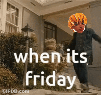 Person Riding Skateboard Saying Its Friday GIF