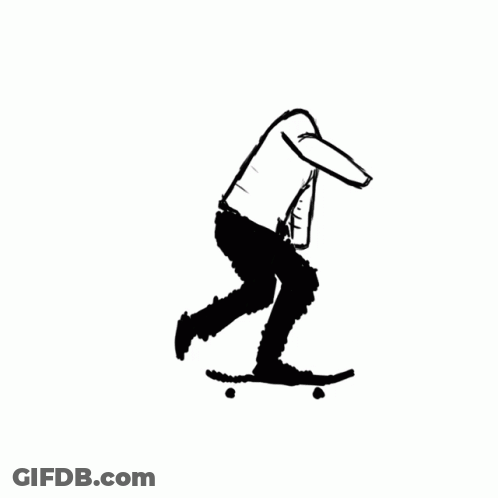 Person Riding Skateboard With Head In Air GIF