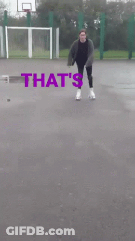 Person Rollerblading Saying That's Life GIF