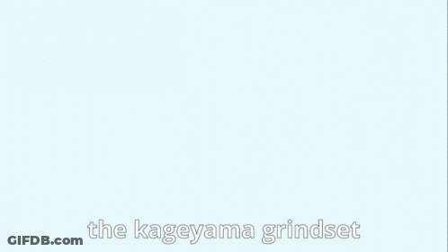 Person Running In Front Of Brick Wall Saying The Kageyama Grindset GIF