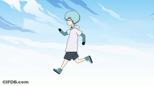 Person Running In Snow GIF