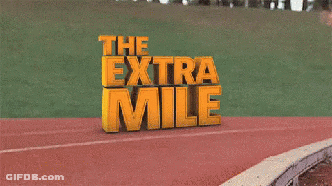 Person Running On Track With The Extra Mile GIF