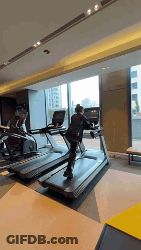 Person Running On Treadmill GIF
