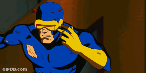 Person's Arm With Blue And Yellow Glove GIF